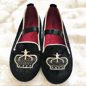 Velvet Royal Crown shoes